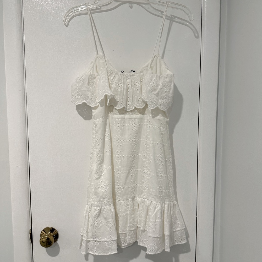 NWT Zara Openwork Embroidered Eyelet Dress - Picture 4 of 5